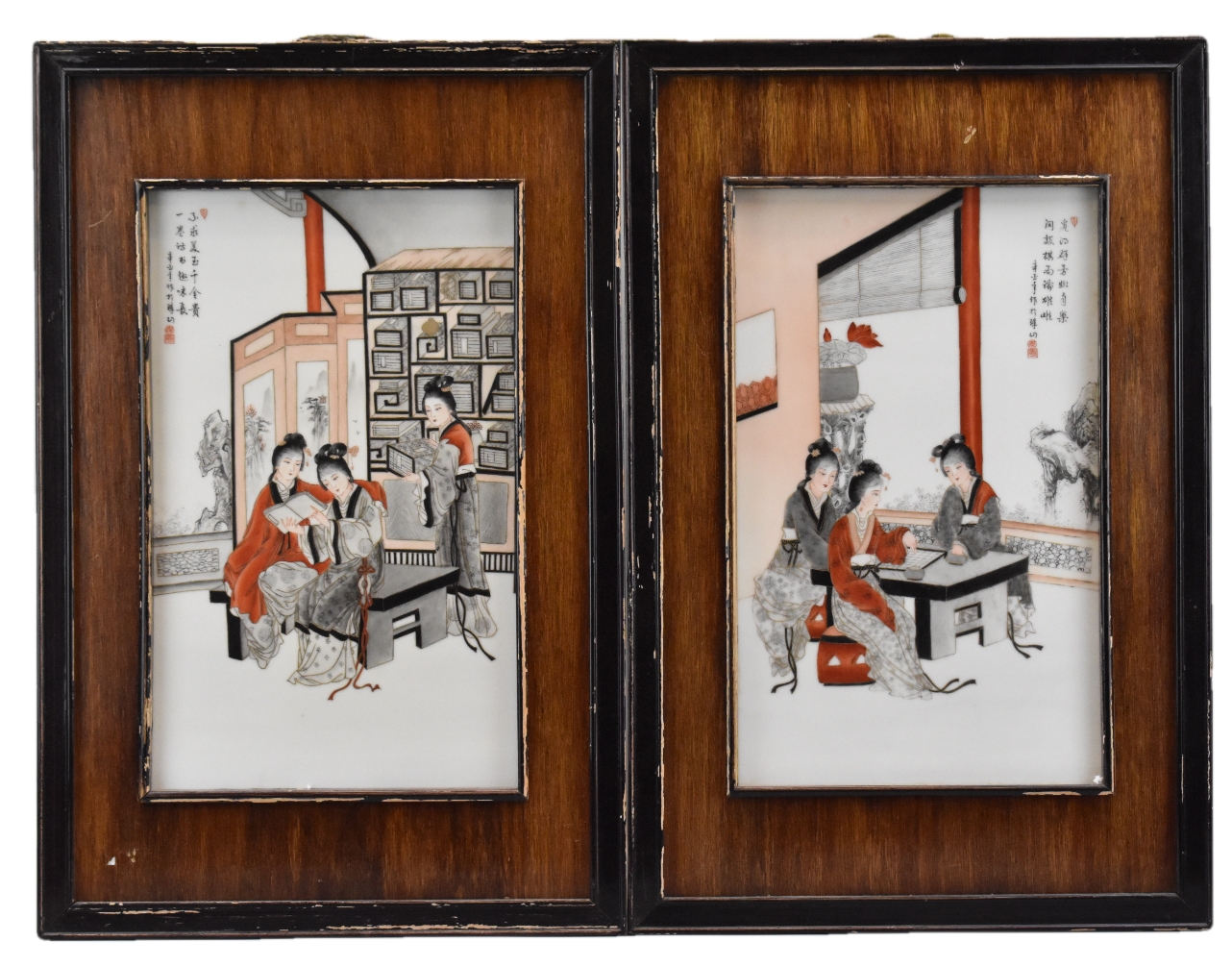 PAIR OF CHINESE PORCELAIN PLAQUE