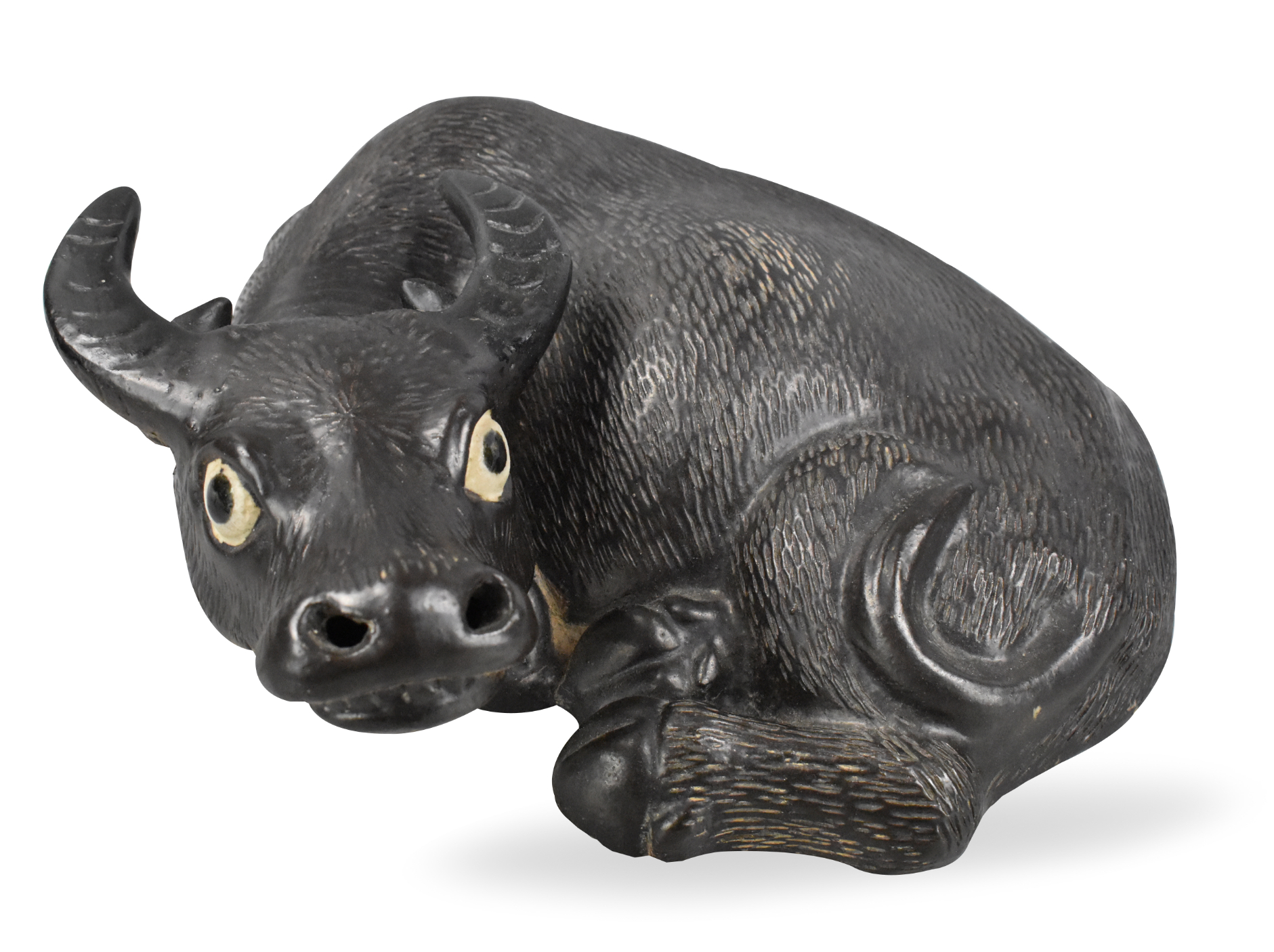 LARGE CHINESE PORCELAIN BUFFALO