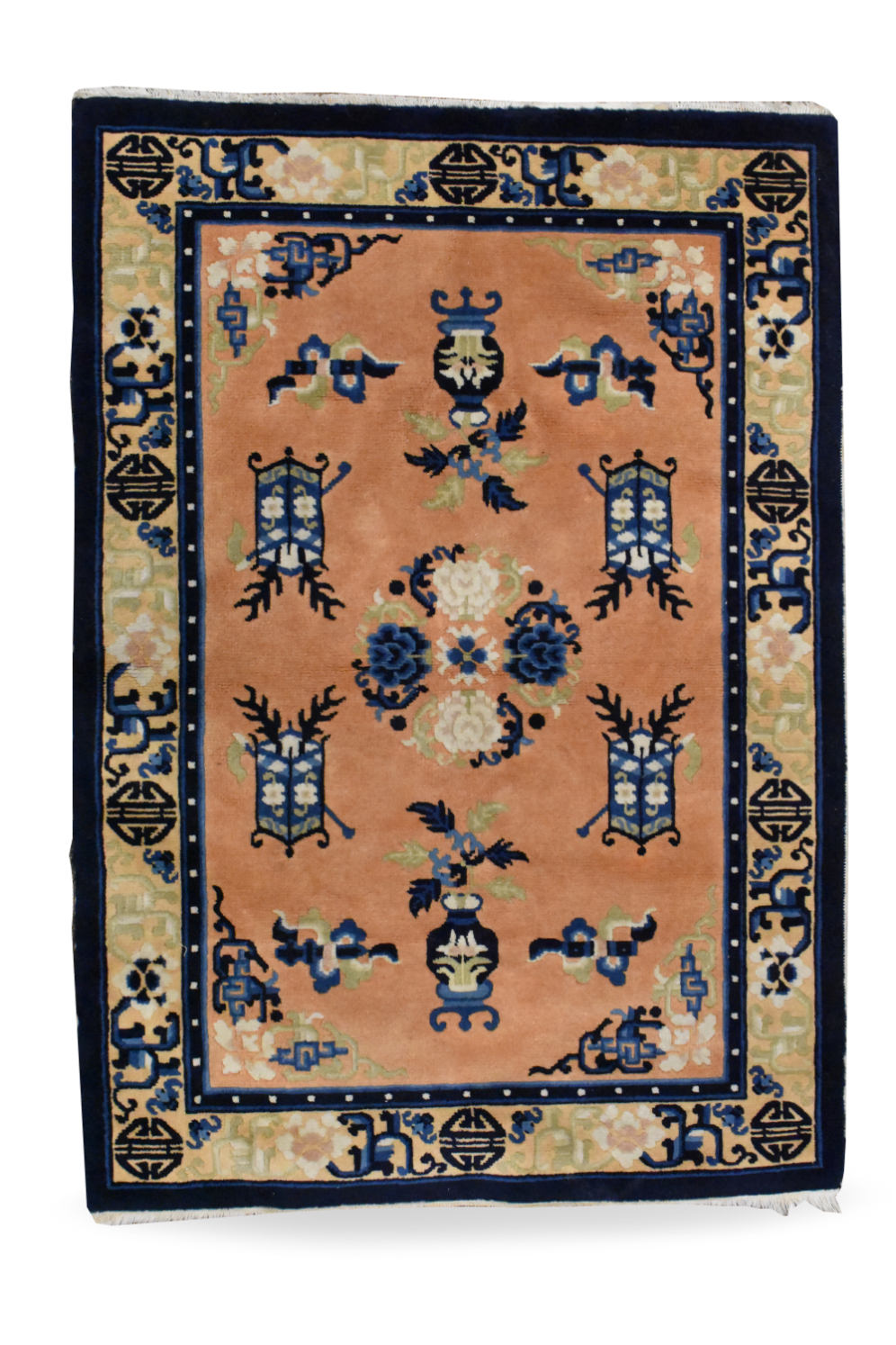 CHINESE EMBRODIERY CARPET W DRAGONS  33a134