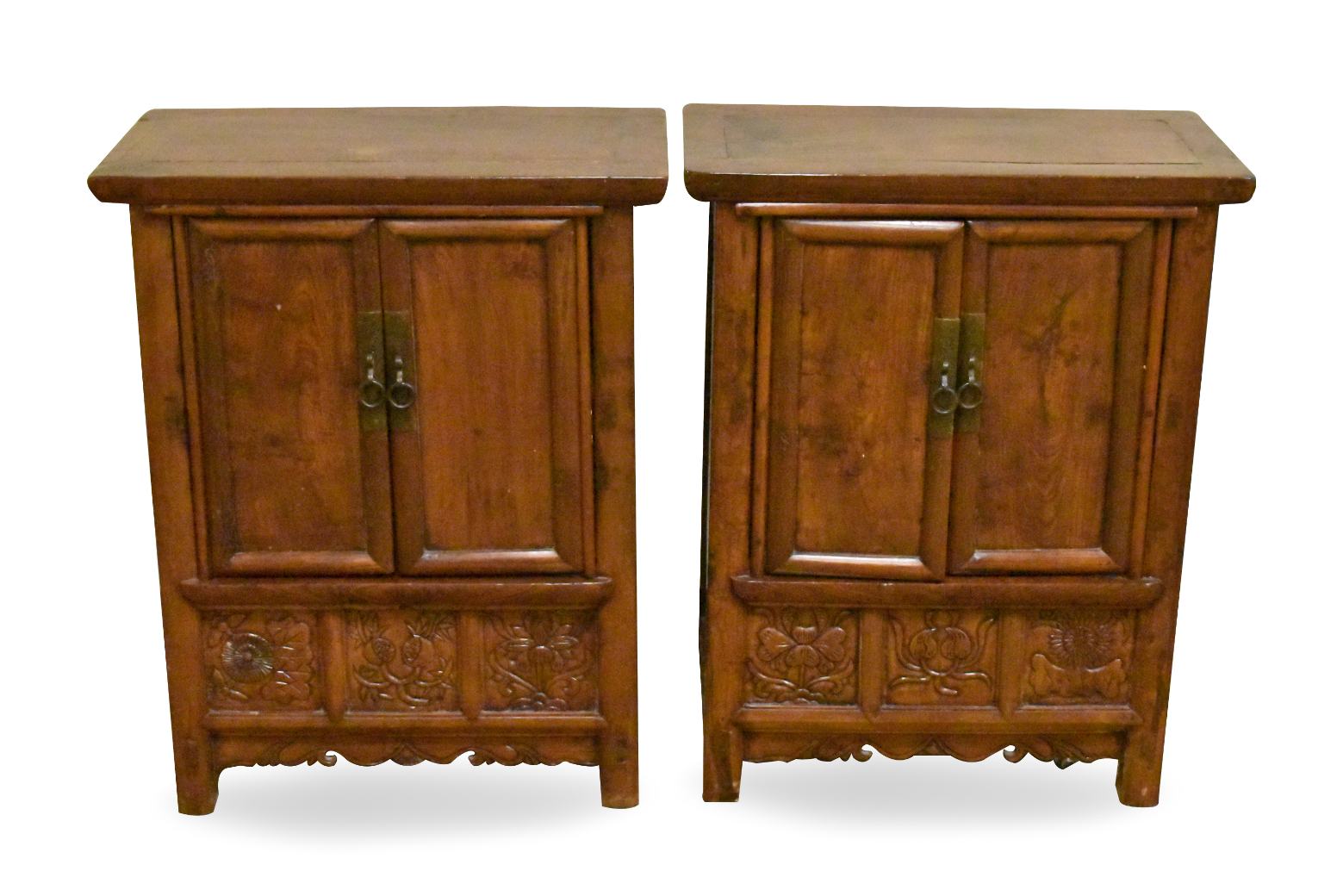 PAIR OF CHINESE HUALI WOOD CABINETS 33a189