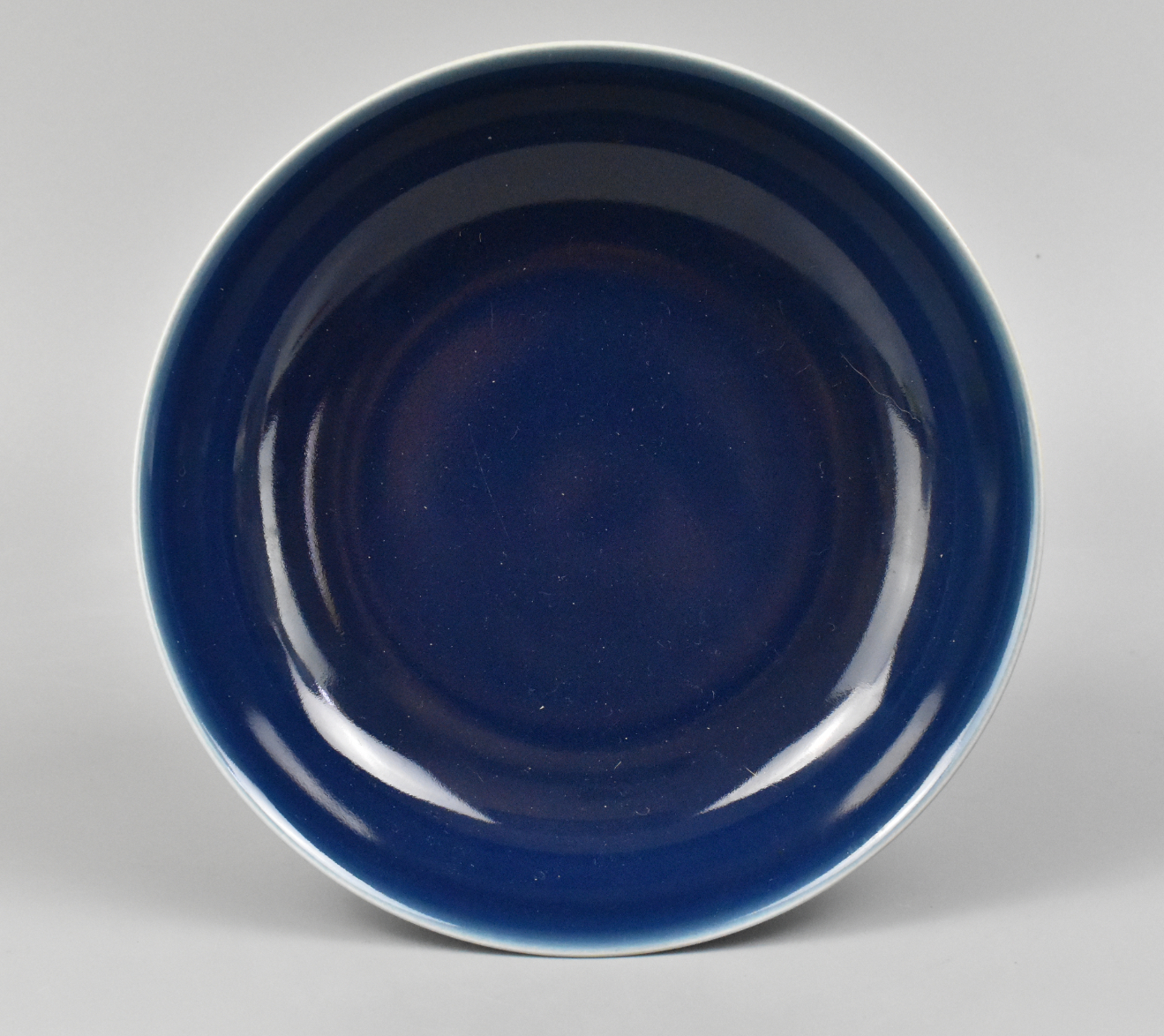 CHINESE BLUE GLAZED DISH W DAOGUANG 33a1a9