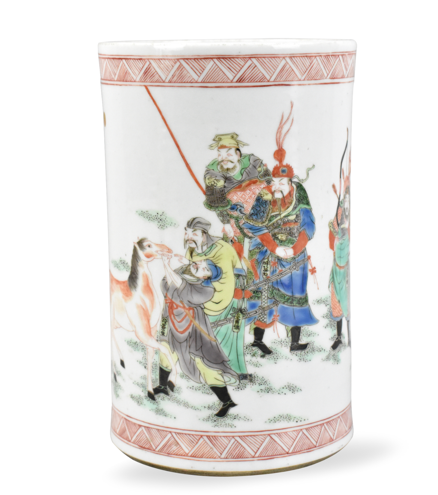 CHINESE FAMILLE VERTE BRUSHPOT 33a1bd