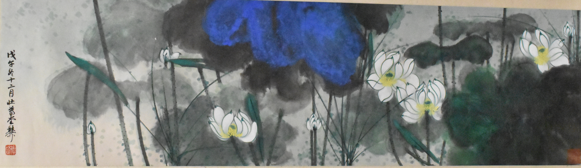 CHINESE PAINTING WITH WHITE FLOWERS 33a1cc