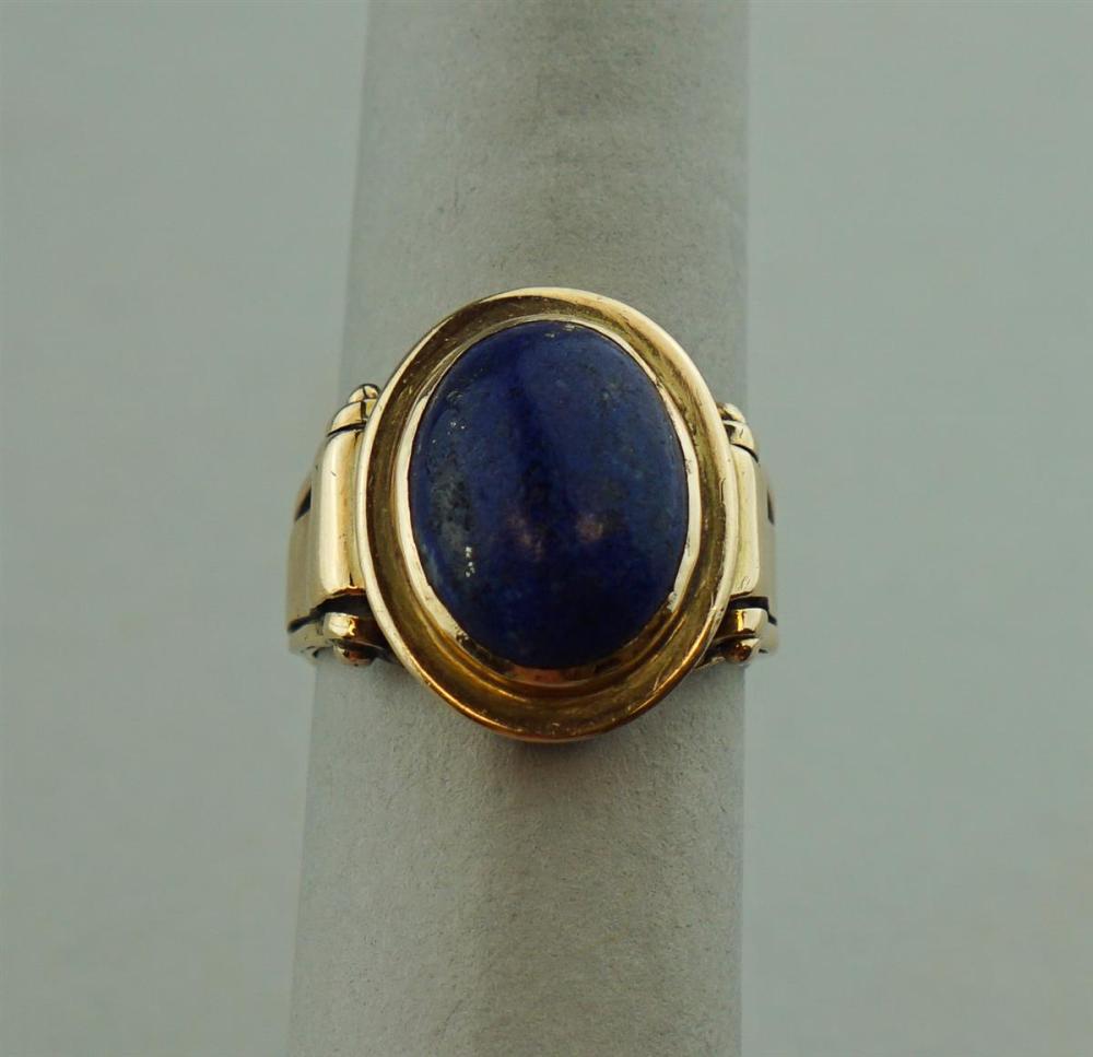 14K YELLOW GOLD AND LAPIS RING14K 33a215