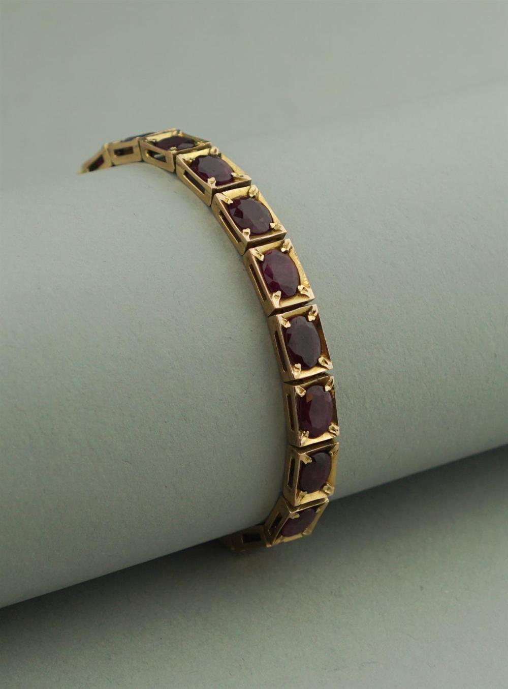 18K YELLOW GOLD AND RUBY BRACELET18K 33a20f