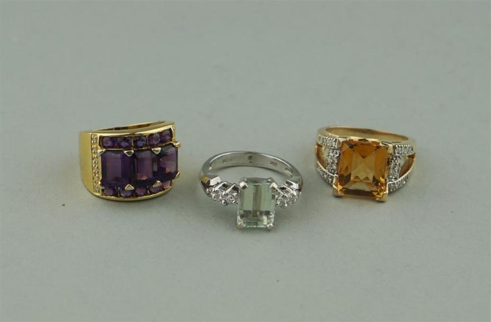 COLLECTION OF 14K GOLD AND GEMSTONE 33a238