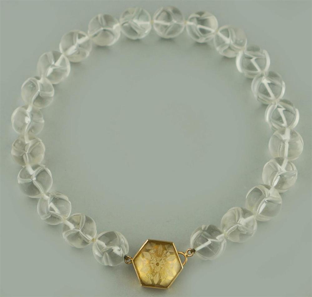 14K YELLOW GOLD AND ROCK CRYSTAL 33a28a