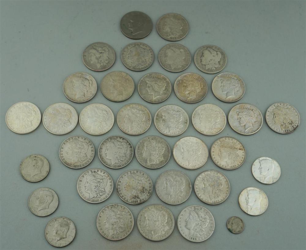 COLLECTION OF 37 COLLECTIBLE U.S. SILVER