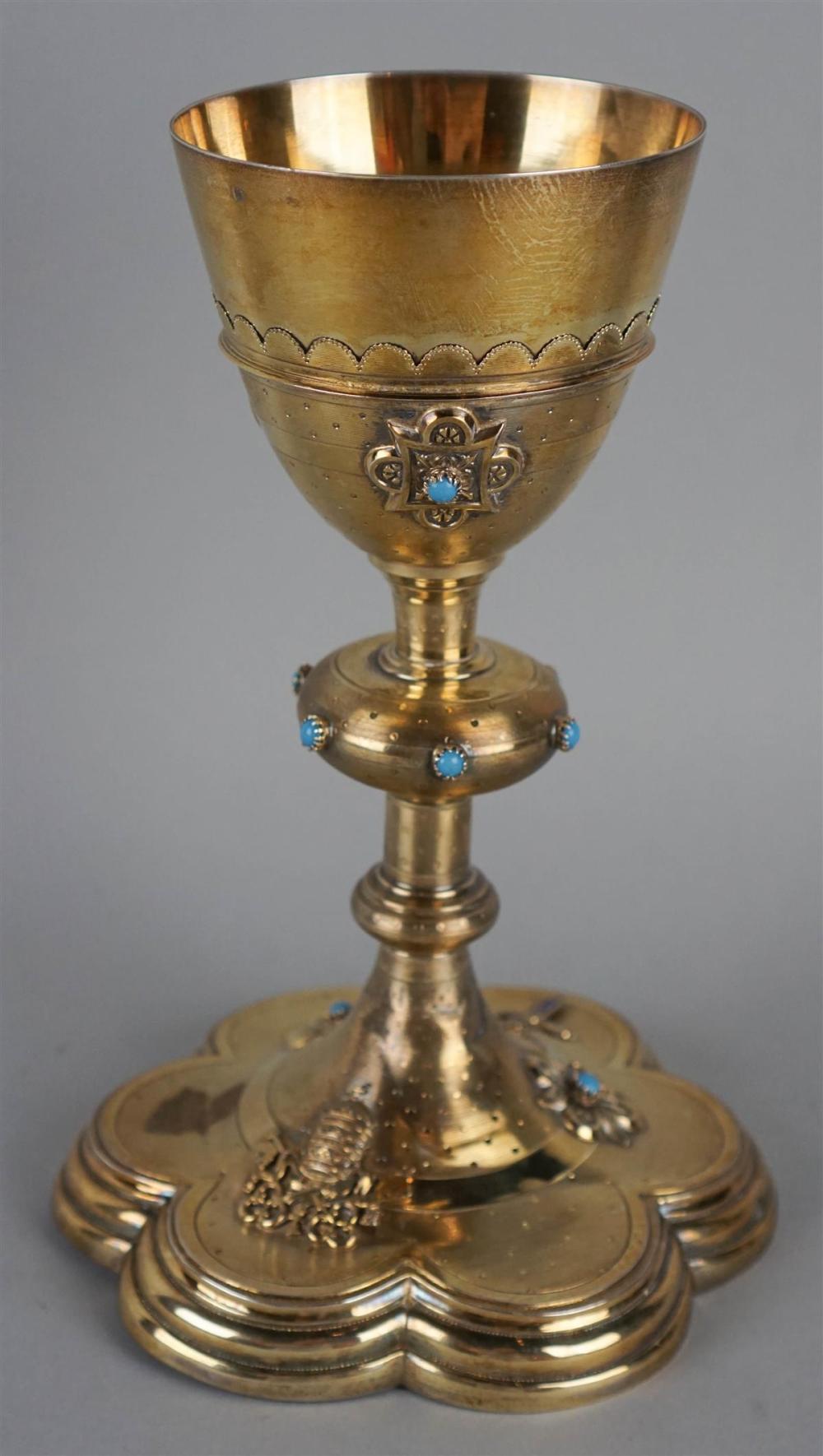 FRENCH GILT-SILVER CHALICEFRENCH GILT-SILVER