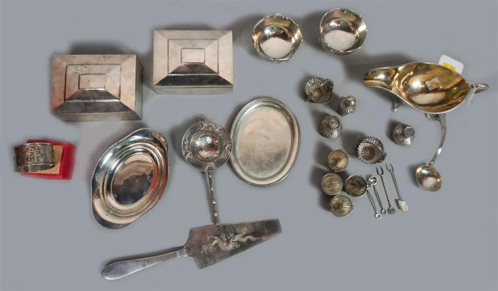 GROUP OF CHINESE SILVER TABLEWARESGROUP