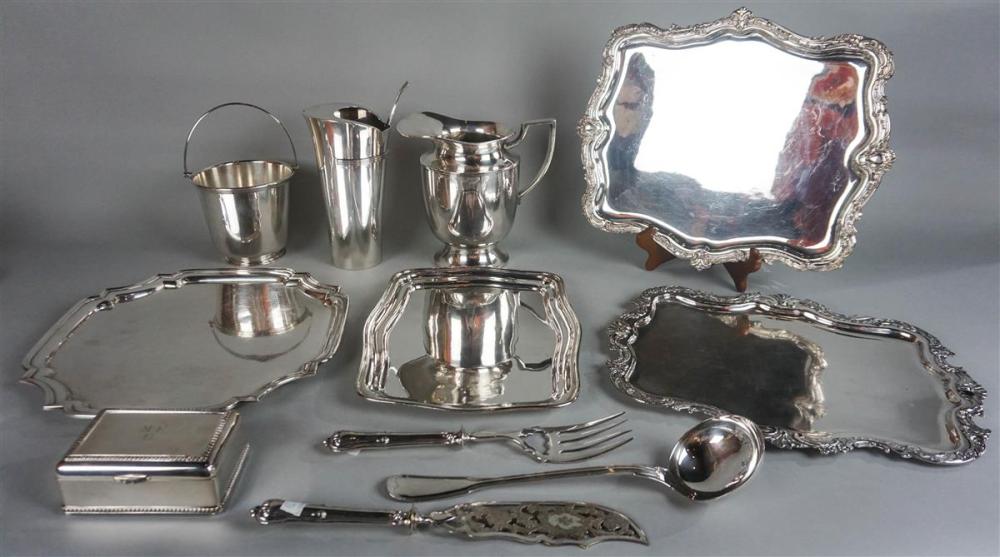 COLLECTION OF SILVERPLATED SERVING