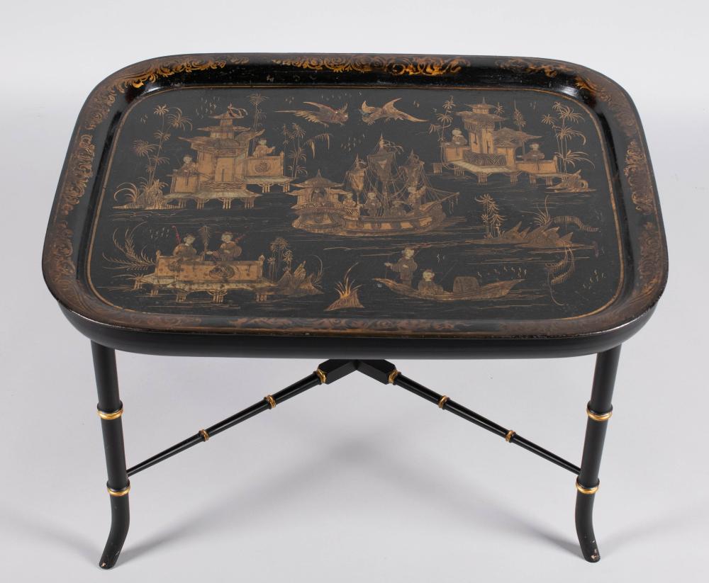 CHINOISERIE DECORATIVE TRAY TABLECHINOISERIE