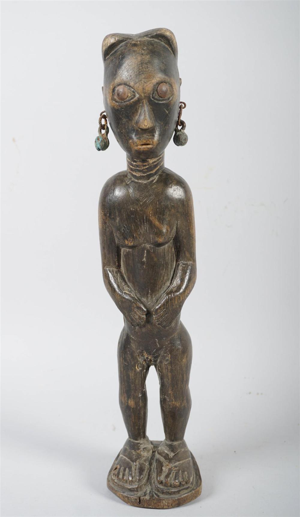 ASHANTI FEMALE CARVED FIGURE, GHANA