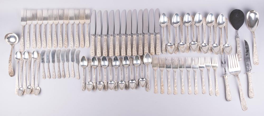 KIRK REPOUSSE FLATWARE, 80 PIECESKIRK