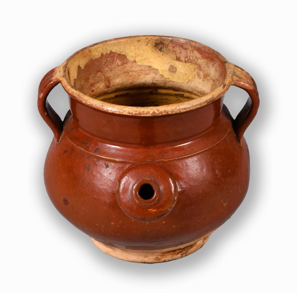 SENATOR WARNER'S BROWN GLAZED POT