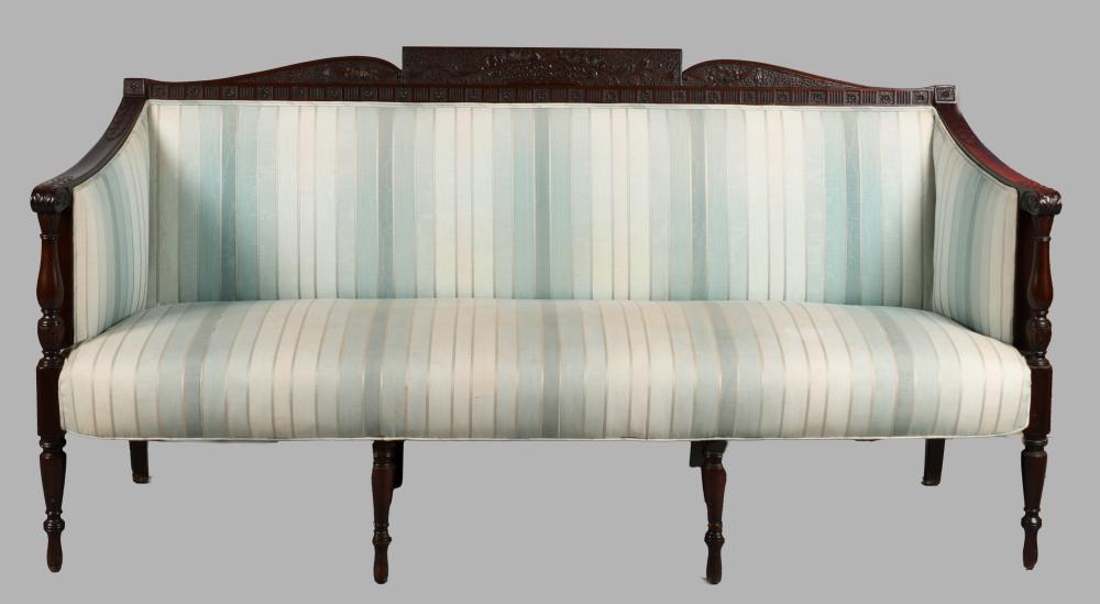 FEDERAL MAHOGANY SETTEE, BOSTON,