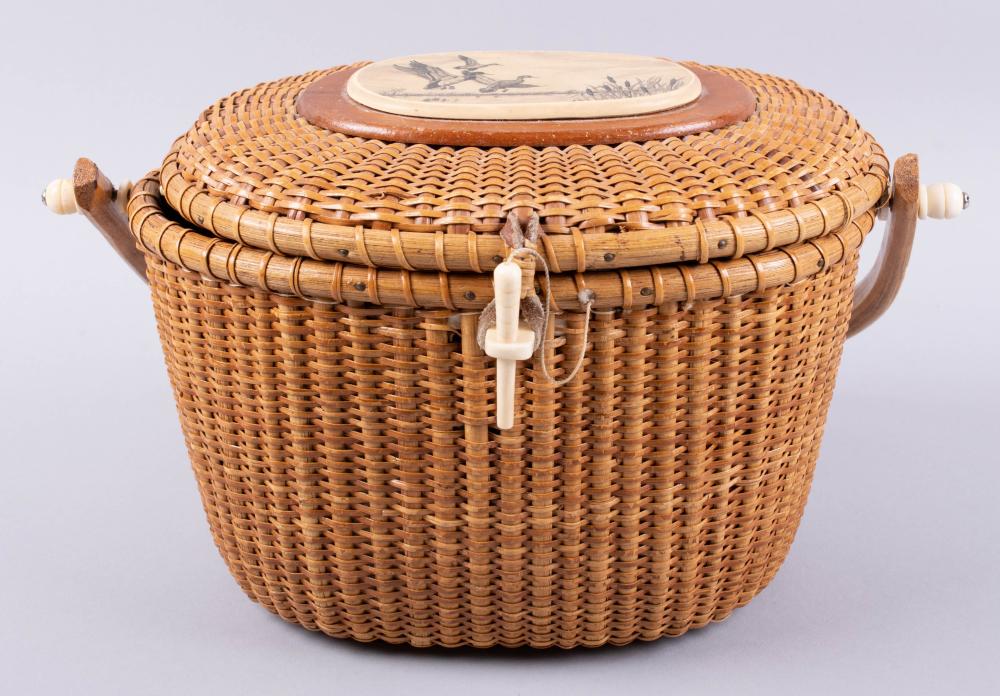 VINTAGE BARLOW NANTUCKET BASKET 33cafe