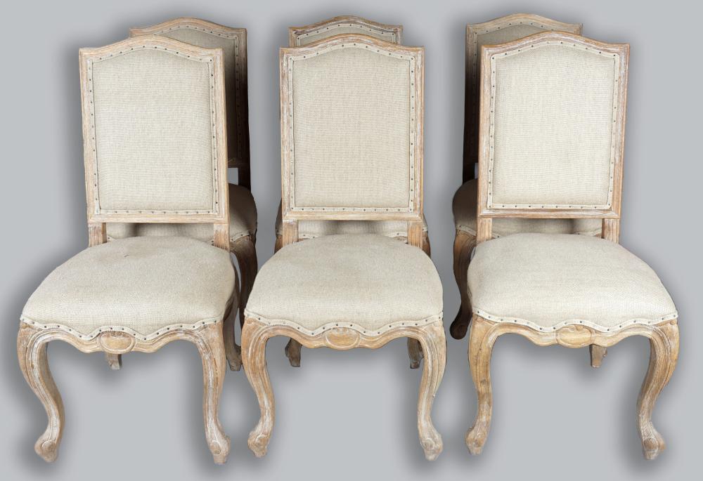 SET OF SIX LOUIS XV STYLE BLEACHED 33cb14