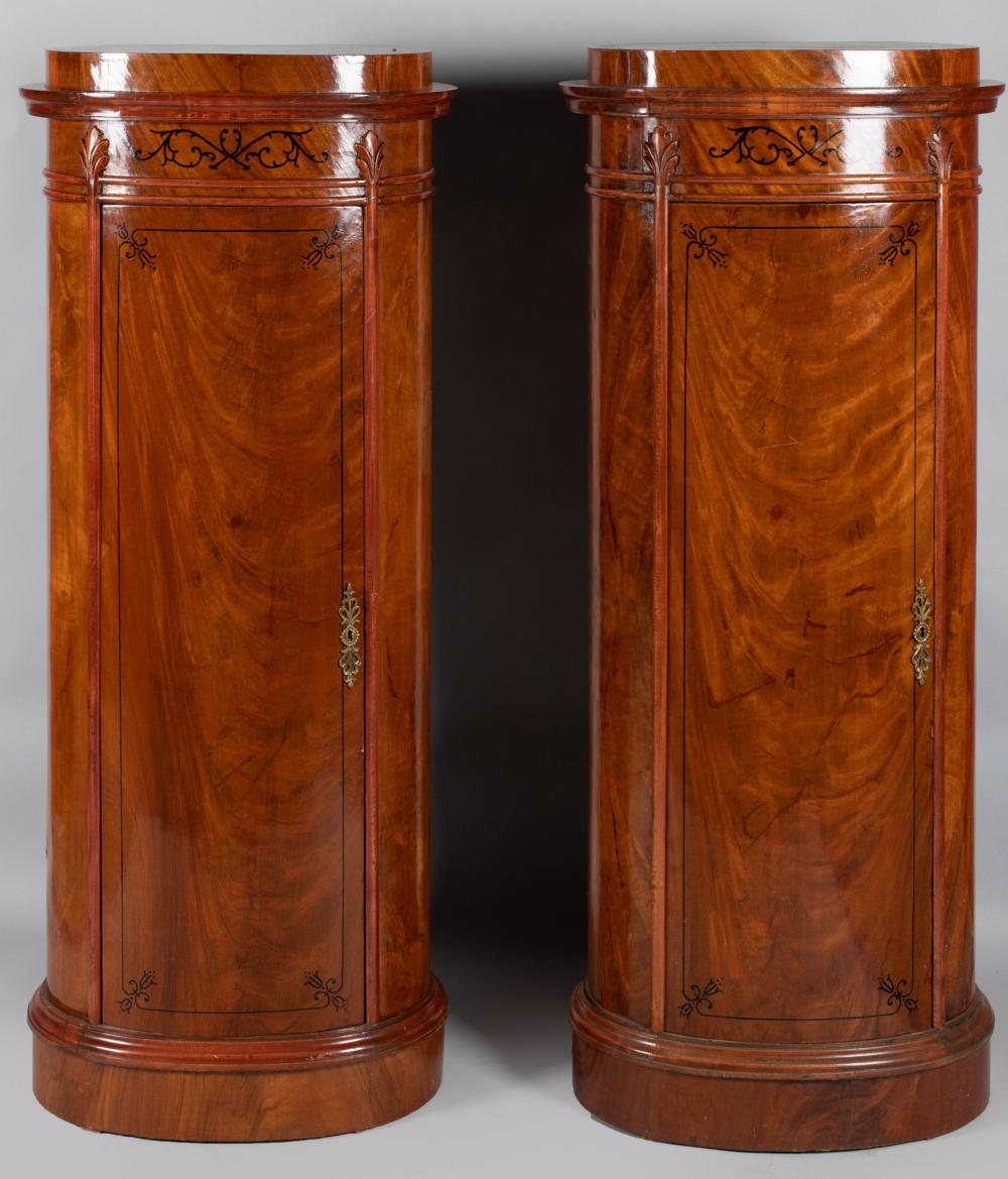 PAIR OF BIEDERMEIER STYLE PARCEL EBONIZED 33cb17