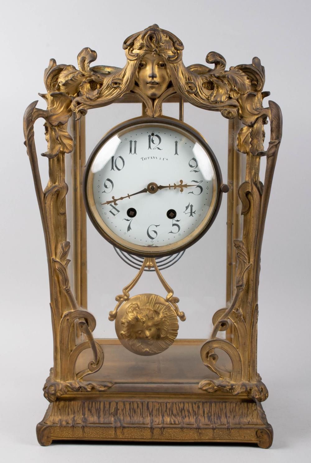 TIFFANY & CO. ART NOUVEAU MANTEL CLOCK,