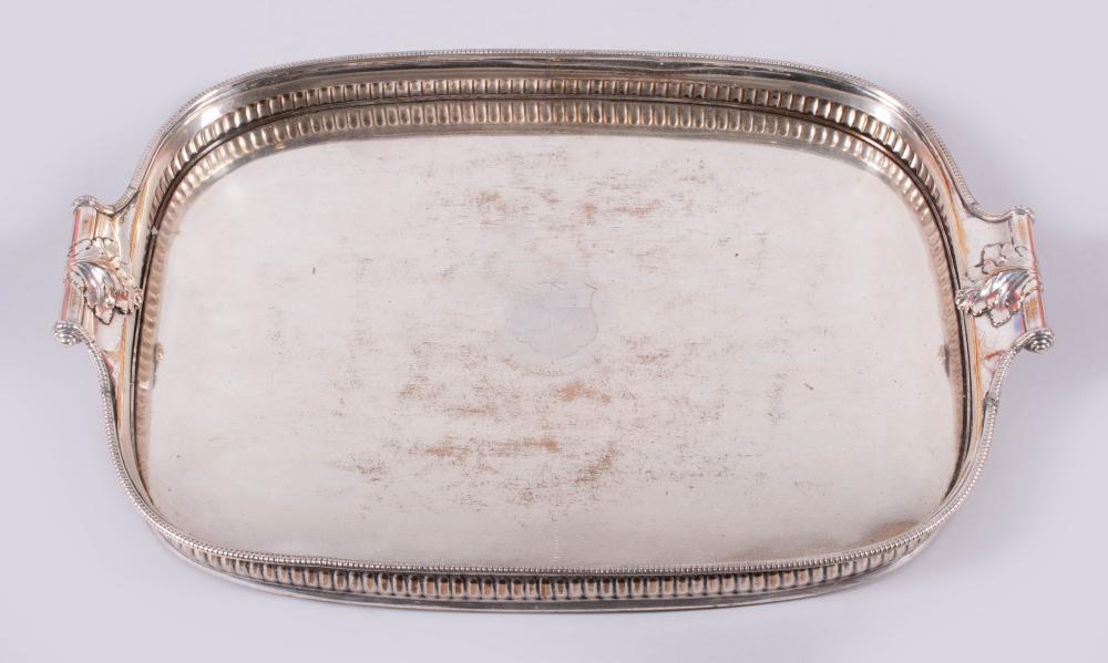ENGLISH CRESTED SILVERPLATED ROUNDED