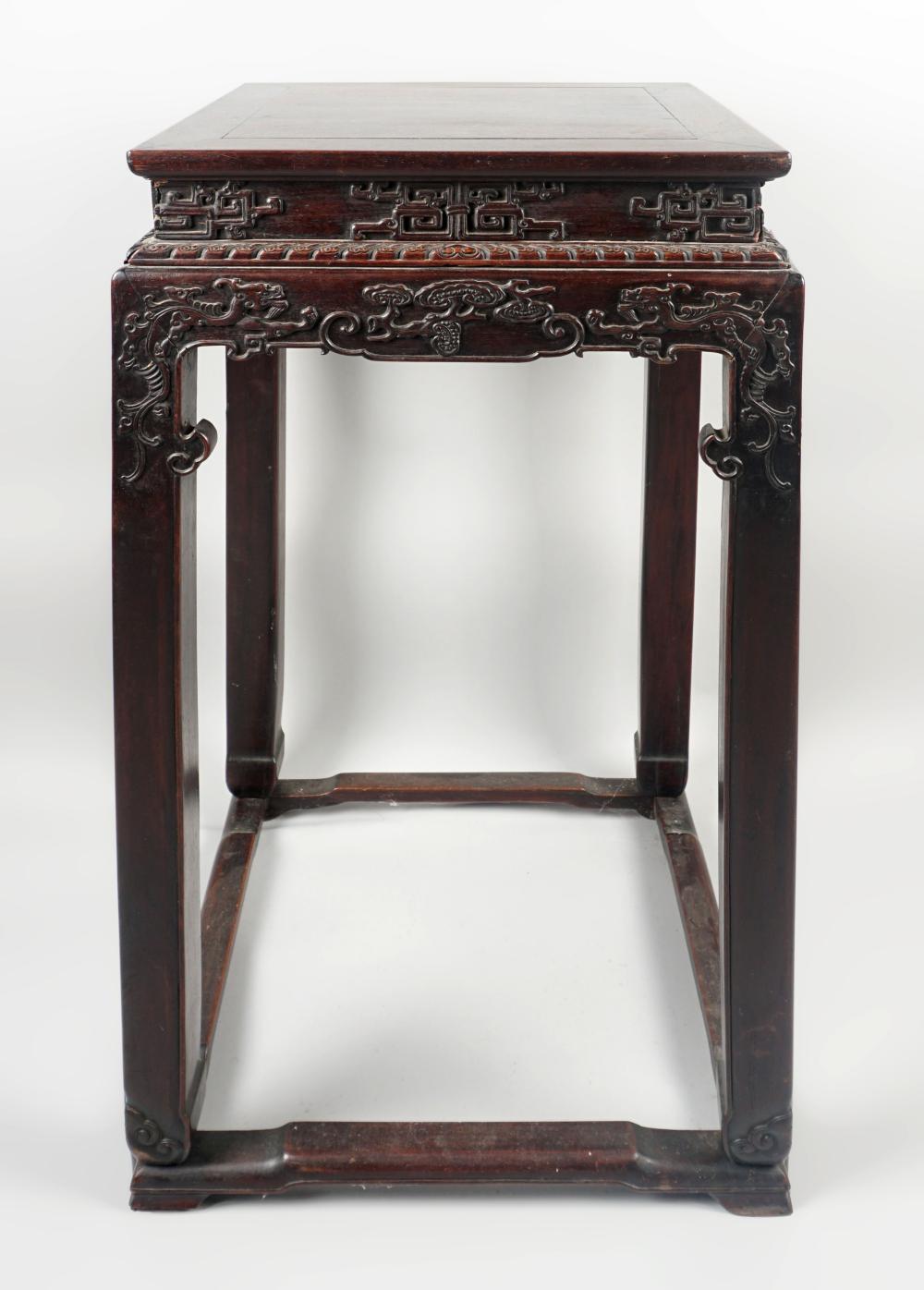 CHINESE CARVED HARDWOOD PEDESTAL  33cbea