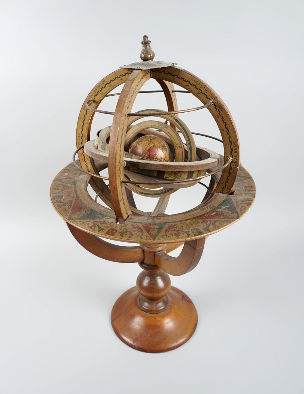 WOODEN PTOLEMAIC ARMILLARY SPHERE