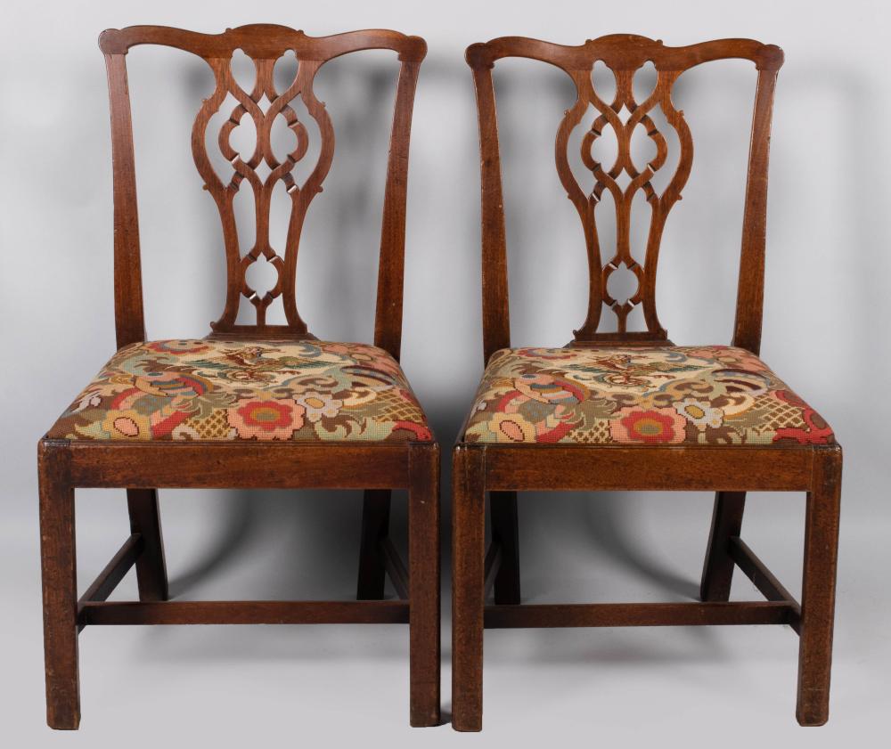 PAIR OF GEORGE III MAHOGANY SIDE