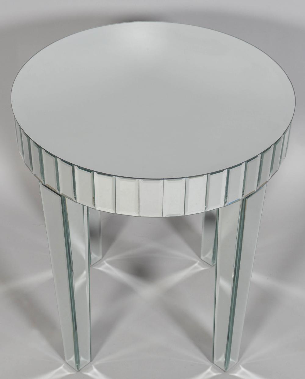 CONTEMPORARY MIRRORED SIDE TABLE 33cccc