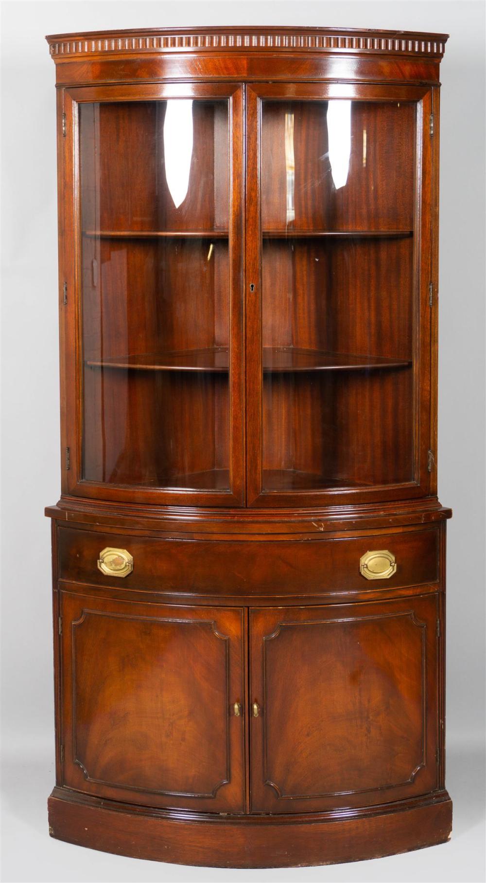 REGENCY STYLE MAHOGANY CORNER CUPBOARDREGENCY 33ccec