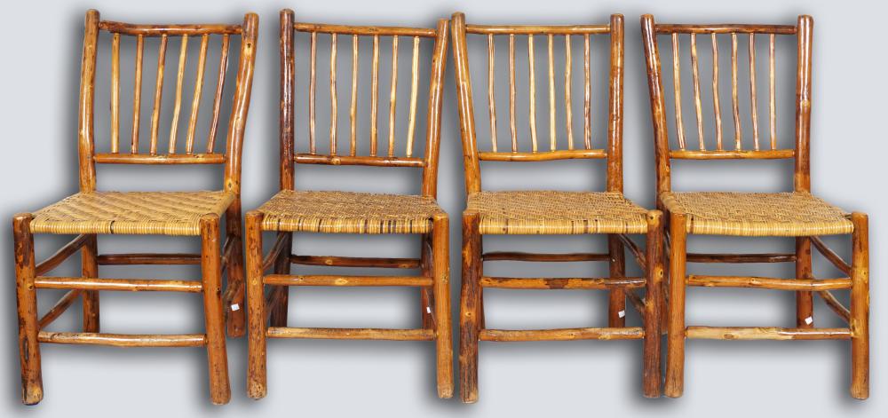 SET OF FOUR ADIRONDACK STYLE RUSTIC