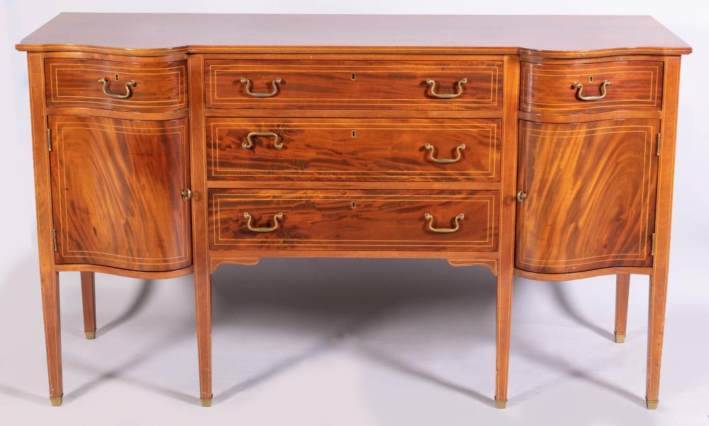 FLAME MAHOGANY HEPPLEWHITE SIDEBOARD