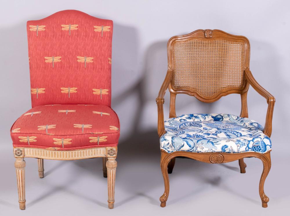 FRENCH PROVINCIAL FAUTEUIL AND 33cd1b