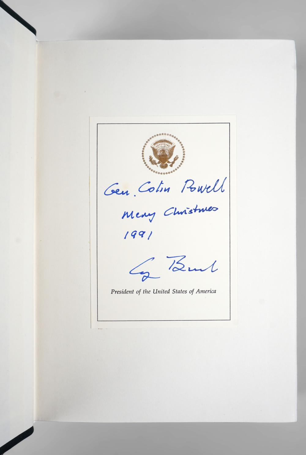 GEORGE H.W. BUSH, SIGNED AND INSCRIBED