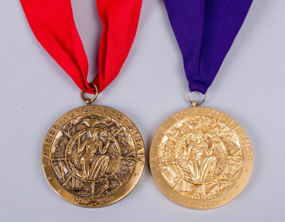 TWO BRONZE MEDALS, AMERICAN ACADEMY