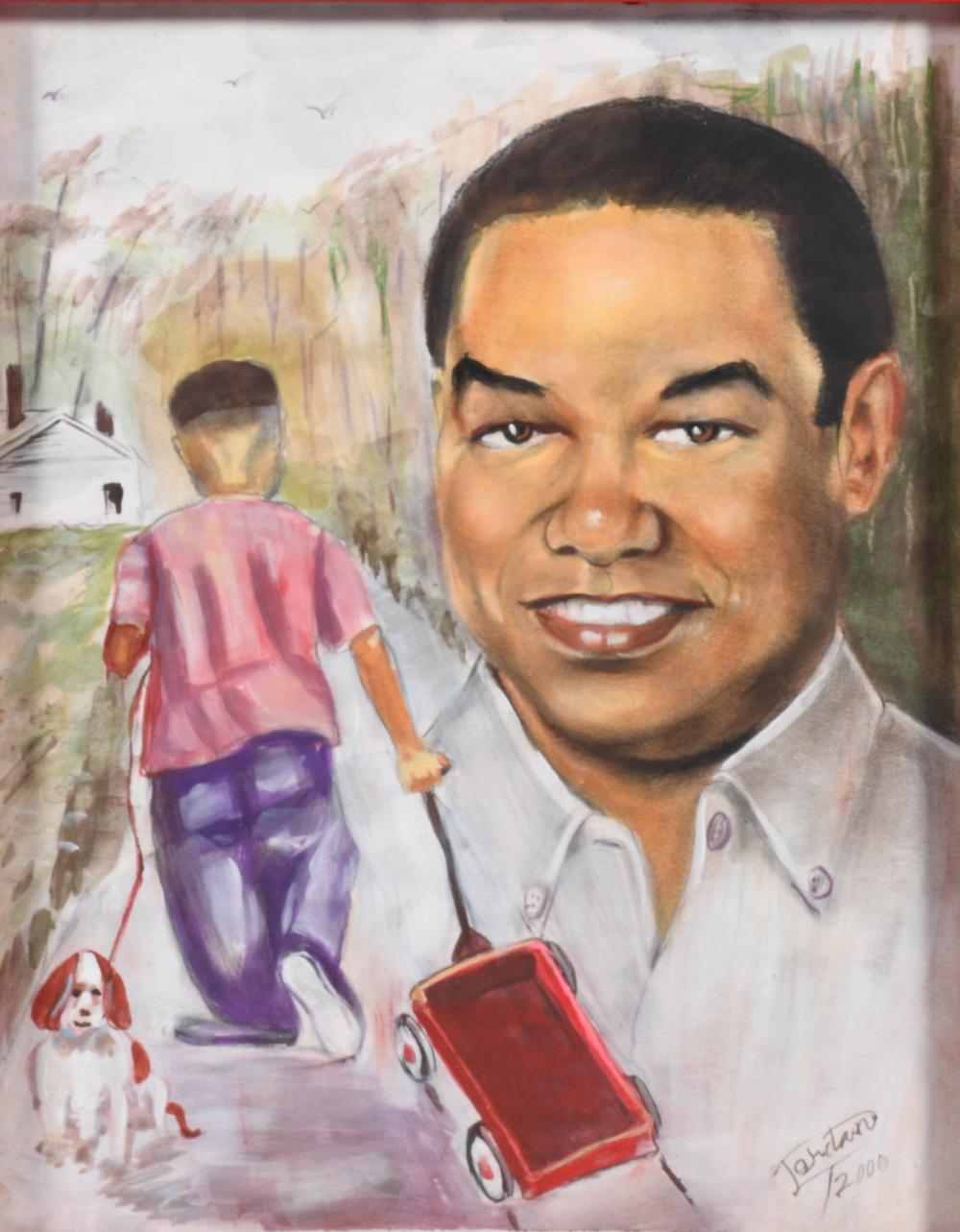 , PORTRAIT OF COLIN L. POWELL WITH
