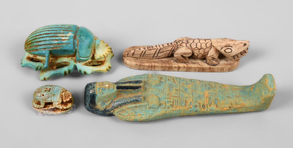 FOUR EGYPTIAN LATE PERIOD-STYLE REPRODUCTION