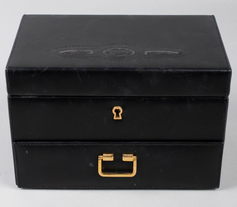 VINTAGE GUCCI LEATHER JEWELRY BOX 33cead