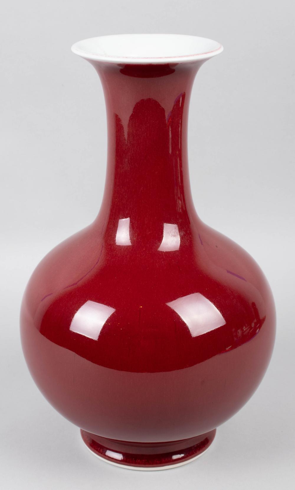 CHINESE SANG-DE-BEOUF-GLAZED VASE,