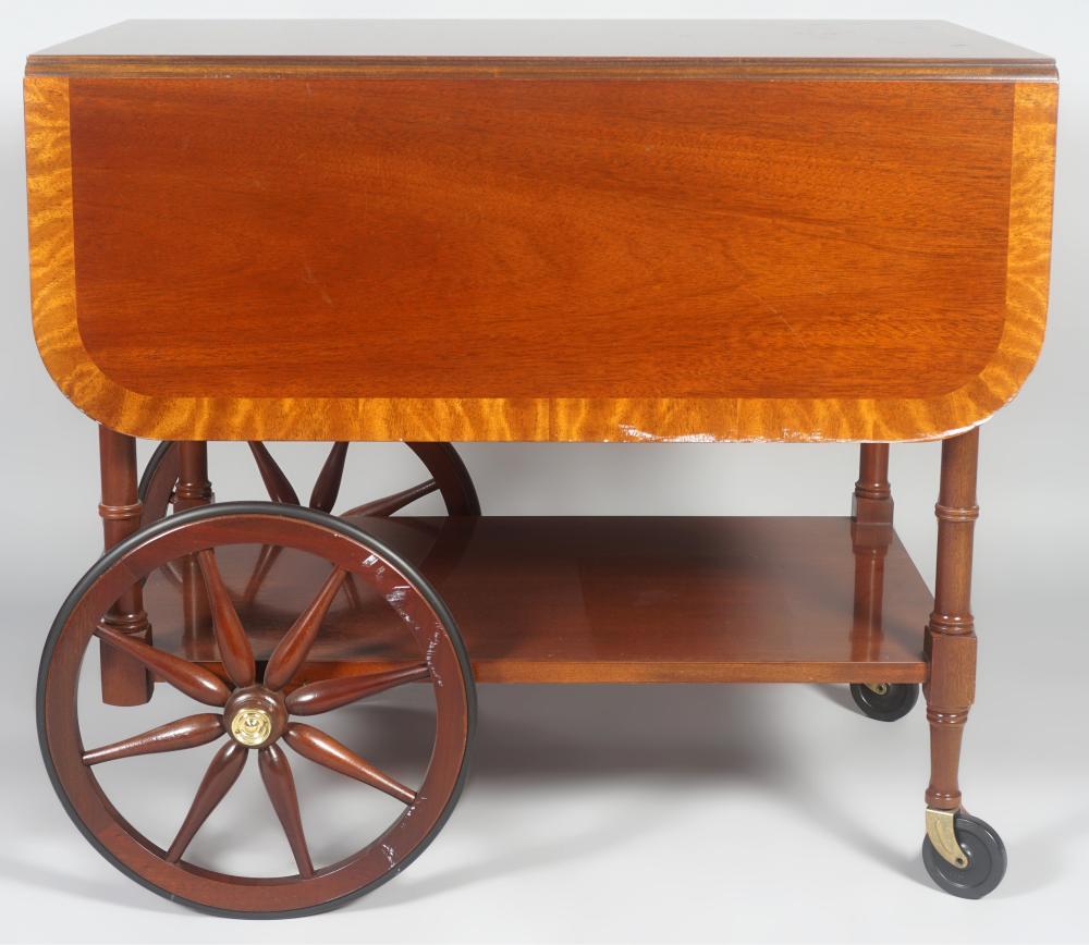 BAKER DROP-LEAF TABLE CART WITH