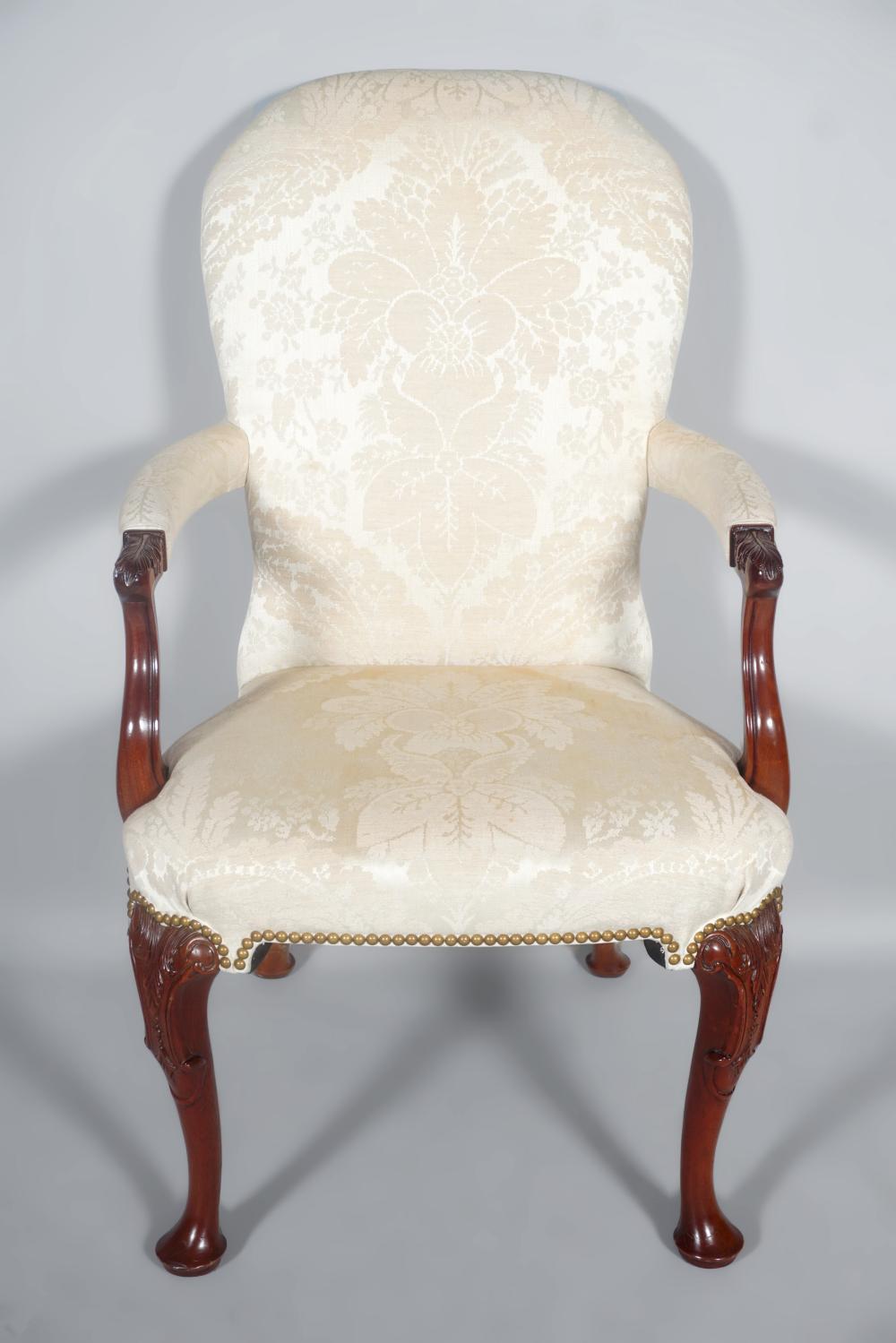 PAIR OF GEORGIAN STYLE UPHOLSTERED