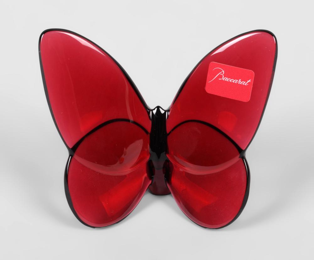 RED BACCARAT CRYSTAL BUTTERFLYRED