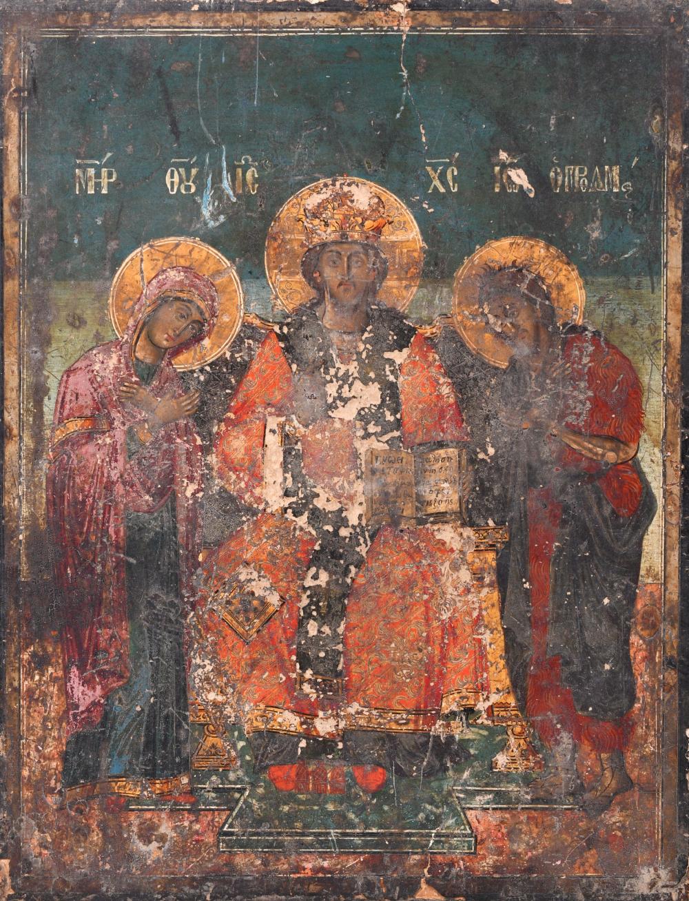 RUSSIAN ICON 19TH CENTURY CHRIST 33cf20