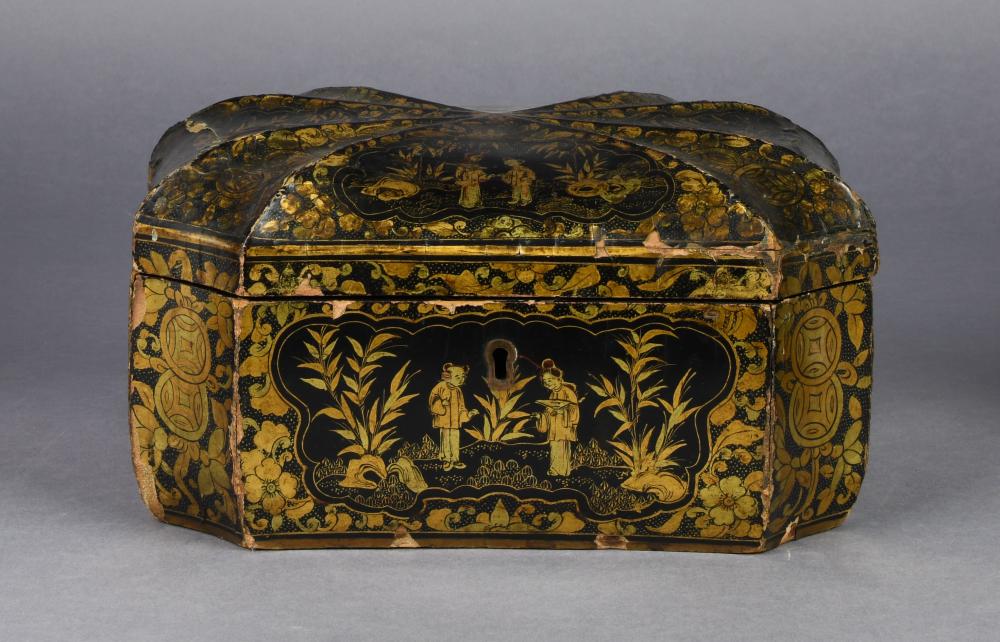 CHINESE LACQUER WORK BOX LATE 33cf49
