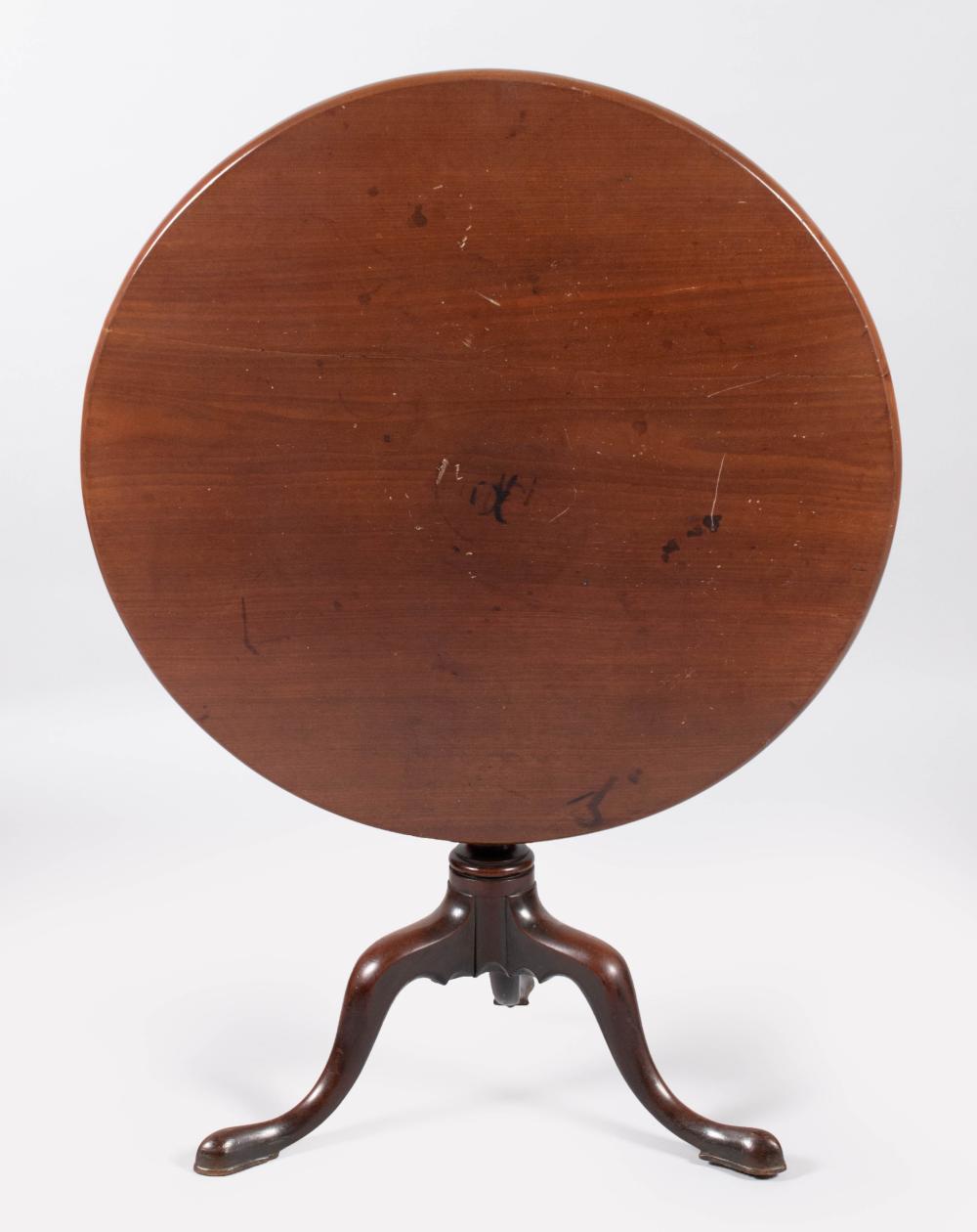 GEORGE III MAHOGANY TILT-TOP TRIPOD