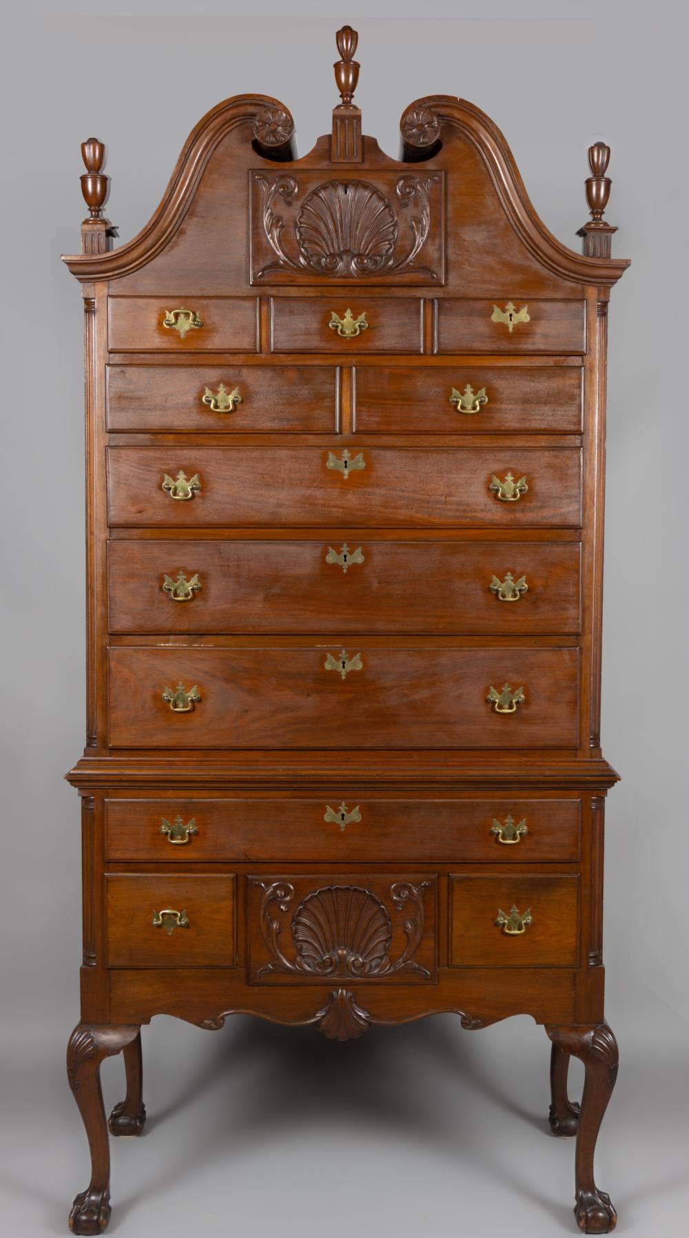 CHIPPENDALE MAHOGANY HIGHBOY 19TH 33d000