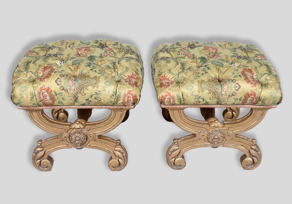 PAIR OF REGENCE STYLE GOLD PAINTED 33d00c