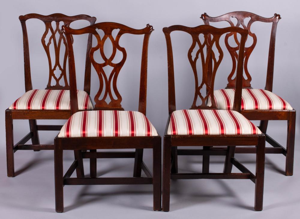 TWO PAIRS OF GEORGE III STYLE MAHOGANY 33d009