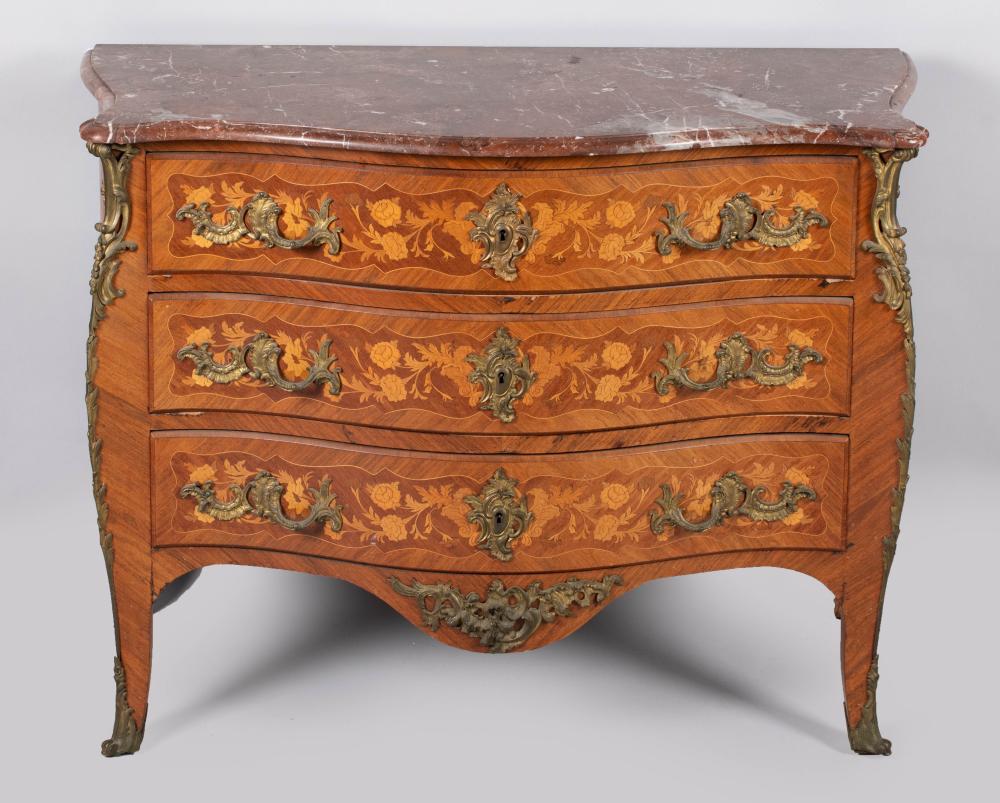 LOUIS XV STYLE ORMOLU MOUNTED MAHOGANY 33d010