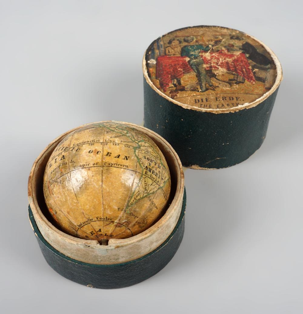 GERMAN MINIATURE POCKET GLOBE, BY JOHANN